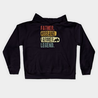 Father Husband Farmer Legend Farmer Dad Father'S Day Kids Hoodie